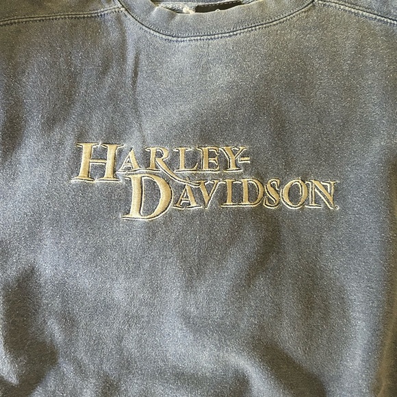 Harley Davidson light blue sweatshirt large - Picture 3 of 5